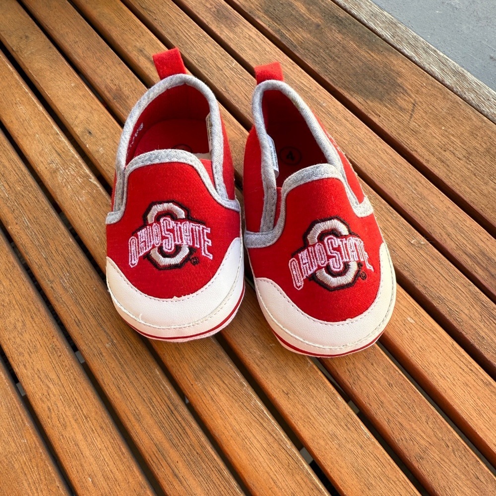 Ohio State Buckeyes Baby Shoes Infant Slip-On Sneakers Size 4